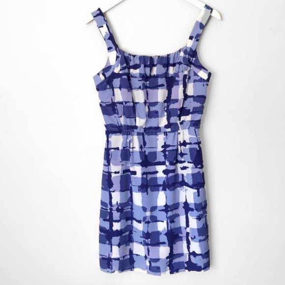 Banana Republic - Blue & Print Fresh Sleeveless Dress - Picture 2 of 7